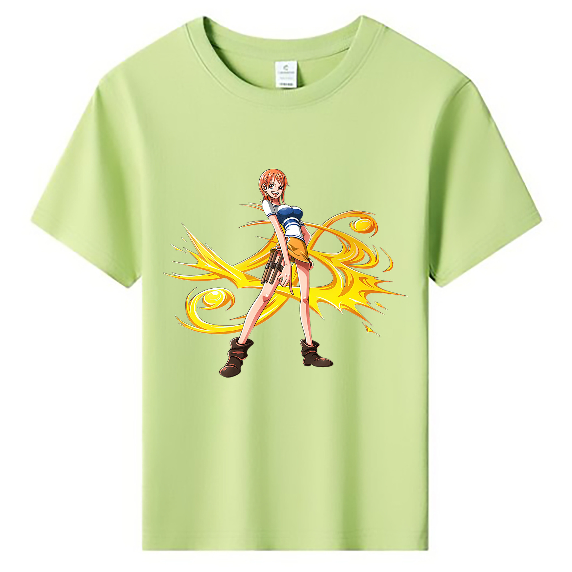 （画像用） ワンピース ナミ ONE PIECE Nami 綿100％キッズTシャツ（フロントプリント）